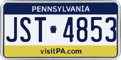 PA license plate JST4853