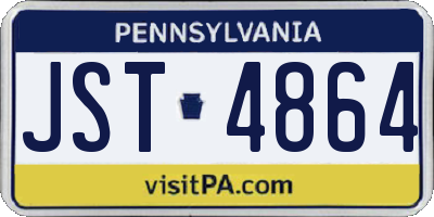 PA license plate JST4864