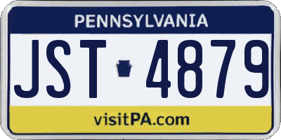 PA license plate JST4879