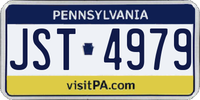 PA license plate JST4979