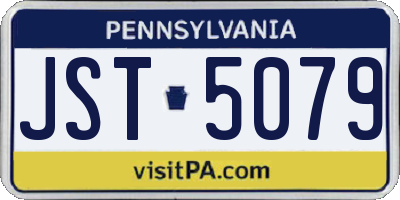 PA license plate JST5079