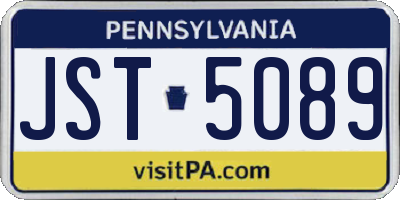 PA license plate JST5089