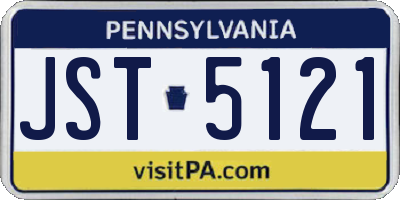 PA license plate JST5121