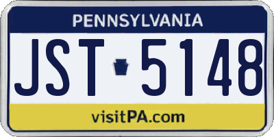 PA license plate JST5148