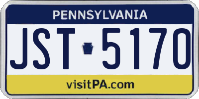 PA license plate JST5170