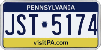 PA license plate JST5174