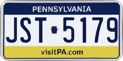 PA license plate JST5179