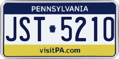 PA license plate JST5210