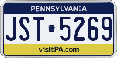 PA license plate JST5269