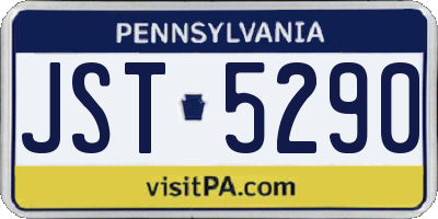 PA license plate JST5290