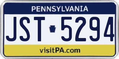 PA license plate JST5294