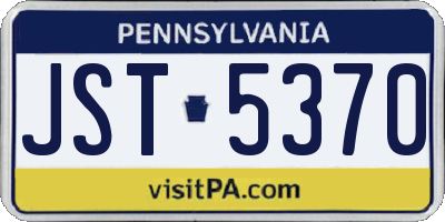 PA license plate JST5370