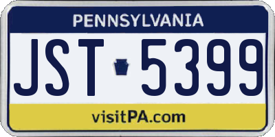 PA license plate JST5399