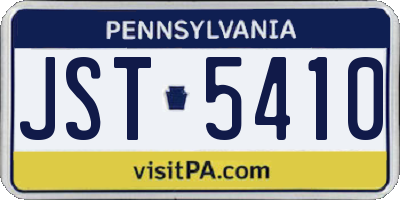 PA license plate JST5410
