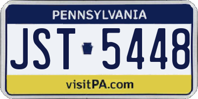 PA license plate JST5448