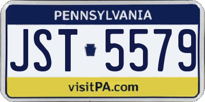PA license plate JST5579