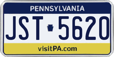 PA license plate JST5620