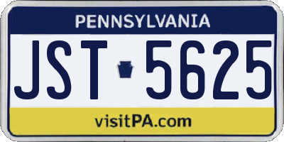PA license plate JST5625
