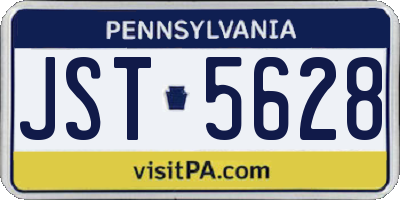 PA license plate JST5628