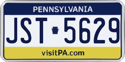 PA license plate JST5629