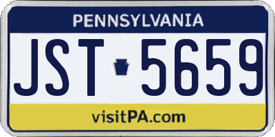 PA license plate JST5659