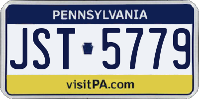 PA license plate JST5779