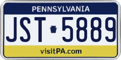 PA license plate JST5889