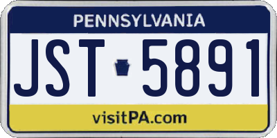 PA license plate JST5891