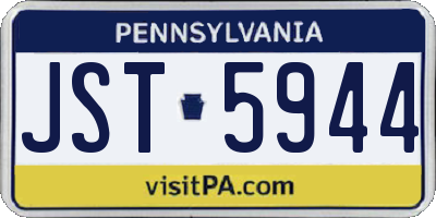 PA license plate JST5944