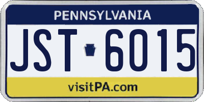 PA license plate JST6015