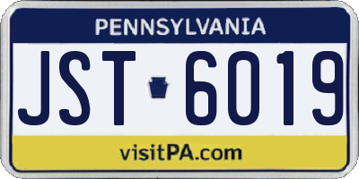 PA license plate JST6019