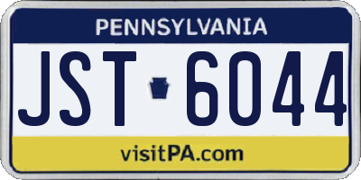 PA license plate JST6044