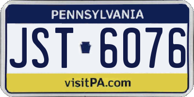 PA license plate JST6076