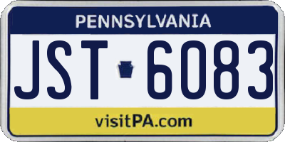 PA license plate JST6083