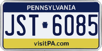 PA license plate JST6085