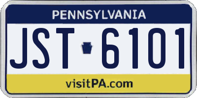 PA license plate JST6101