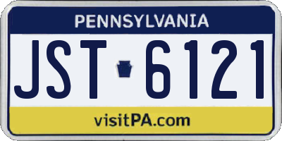 PA license plate JST6121