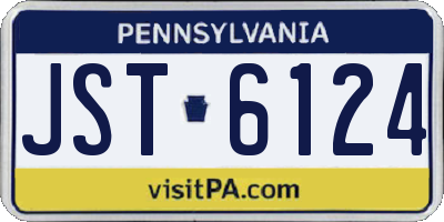 PA license plate JST6124