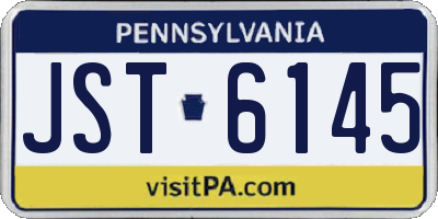 PA license plate JST6145