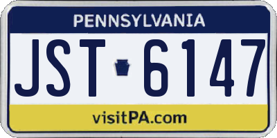 PA license plate JST6147