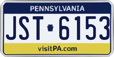 PA license plate JST6153