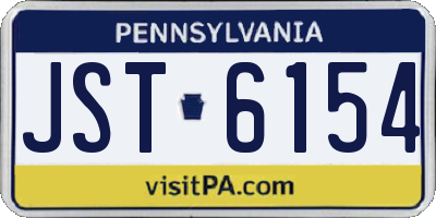 PA license plate JST6154