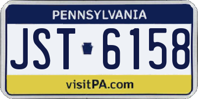 PA license plate JST6158