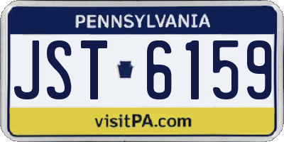 PA license plate JST6159