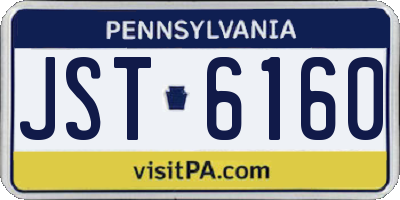 PA license plate JST6160