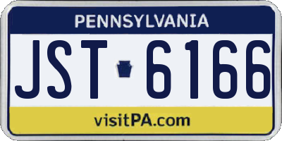 PA license plate JST6166