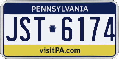 PA license plate JST6174