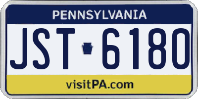 PA license plate JST6180