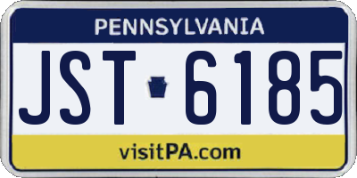 PA license plate JST6185