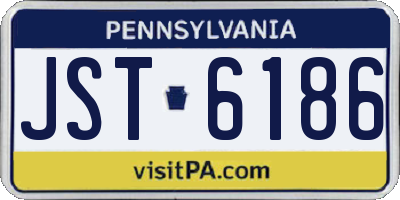 PA license plate JST6186